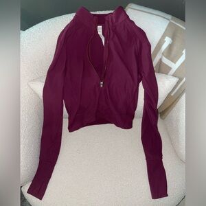 Stori Plum Purple Burgundy Zip Up Jacket